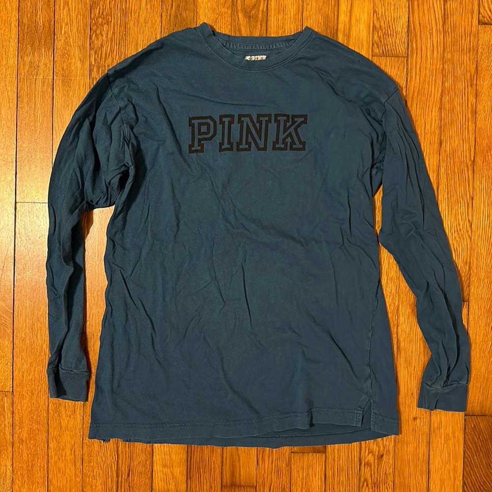 Pink Long Sleeve Blue T-shirt size S